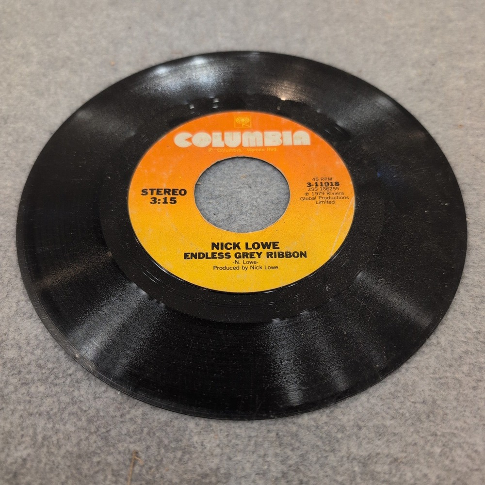 Nick Lowe Cruel To Be Kind Grey Ribbon 1979 Columbia‎ 45 RPM Vinyl 3-11018 - Picture 3 of 4